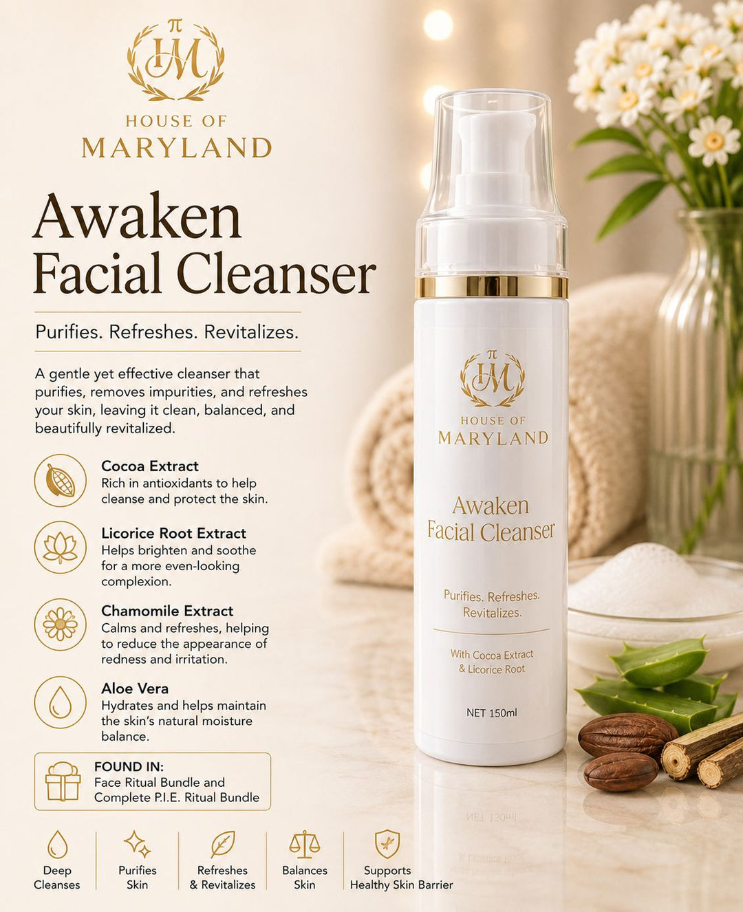 Awaken Facial Cleanser - House of Maryland